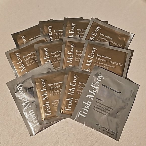Trish McEvoy 10 Beta Hydroxy Tanning Towelettes +Gift